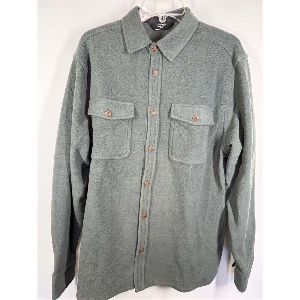Members Mark polar fleece Men’s button front style shirt size medium